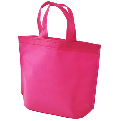 bolsa ecologica con base inferior fucsia